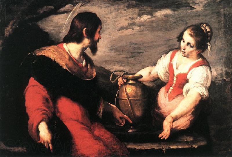 STROZZI, Bernardo Christ and the Samaritan Woman xdg Norge oil painting art